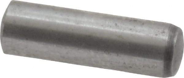 Value Collection - 6mm Diam x 20mm Pin Length Grade 8 Alloy Steel Precision Dowel Pin - Bright Finish, 1 Rounded End - All Tool & Supply