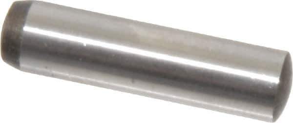 Value Collection - 6mm Diam x 24mm Pin Length Grade 8 Alloy Steel Precision Dowel Pin - Bright Finish, 1 Rounded End - All Tool & Supply