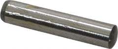 Value Collection - 6mm Diam x 30mm Pin Length Grade 8 Alloy Steel Precision Dowel Pin - Bright Finish, 1 Rounded End - All Tool & Supply