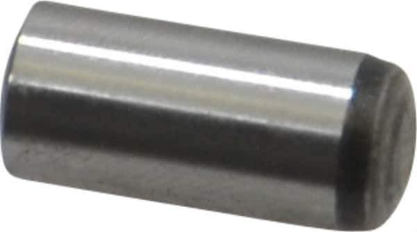 Value Collection - 8mm Diam x 18mm Pin Length Grade 8 Alloy Steel Precision Dowel Pin - Bright Finish, 1 Rounded End - All Tool & Supply