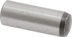 Value Collection - 8mm Diam x 22mm Pin Length Grade 8 Alloy Steel Precision Dowel Pin - Bright Finish, 1 Rounded End - All Tool & Supply