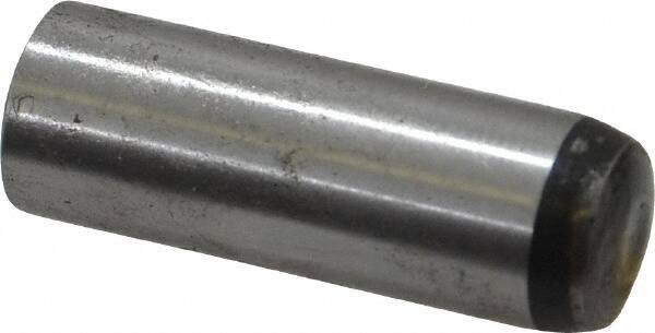 Value Collection - 8mm Diam x 24mm Pin Length Grade 8 Alloy Steel Precision Dowel Pin - Bright Finish, 1 Rounded End - All Tool & Supply