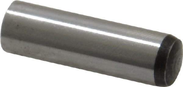 Value Collection - 8mm Diam x 28mm Pin Length Grade 8 Alloy Steel Precision Dowel Pin - Bright Finish, 1 Rounded End - All Tool & Supply