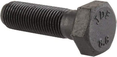 Value Collection - M12x1.25mm Metric Fine, 40mm Length Under Head Hex Head Cap Screw - Partially Threaded, Grade 8.8 Steel, Uncoated, 19mm Hex - All Tool & Supply