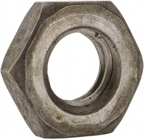 Value Collection - M10x1.50 Steel Right Hand Hex Jam Nut - 17mm Across Flats, 5mm High, Uncoated - All Tool & Supply