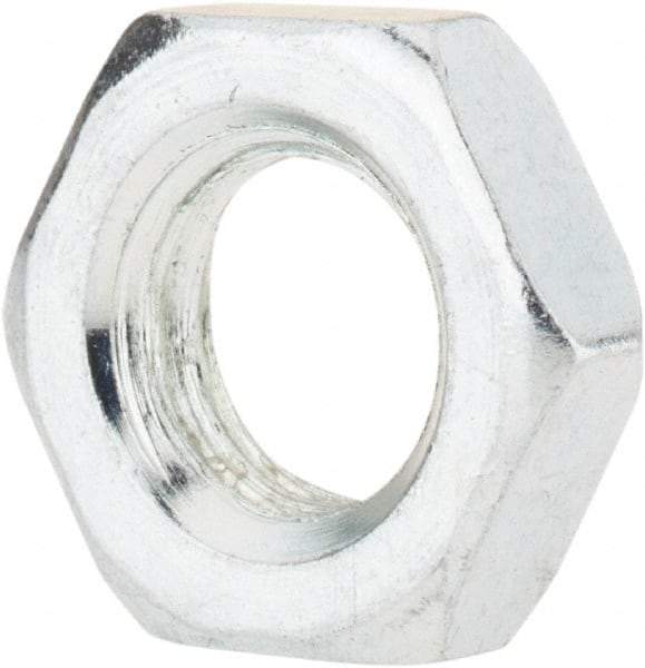 Value Collection - M12x1.75 Steel Right Hand Hex Jam Nut - 19mm Across Flats, 6mm High, Zinc-Plated Finish - All Tool & Supply