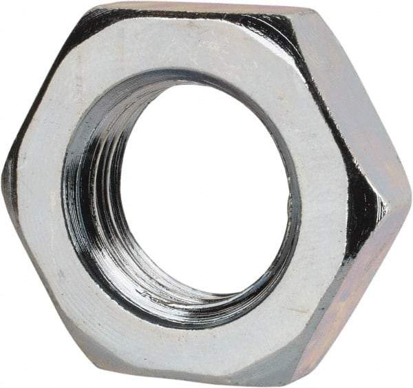 Value Collection - M20x2.50 Steel Right Hand Hex Jam Nut - 30mm Across Flats, 10mm High, Zinc-Plated Finish - All Tool & Supply