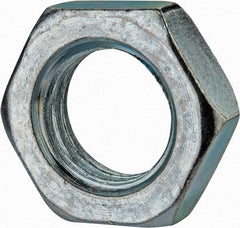 Value Collection - M24x3.00 Steel Right Hand Hex Jam Nut - 36mm Across Flats, 12mm High, Zinc-Plated Finish - All Tool & Supply