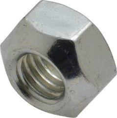 Value Collection - M10x0.15 Grade 8 Hex Lock Nut with Distorted Thread - 9mm High, Zinc-Plated Finish - All Tool & Supply