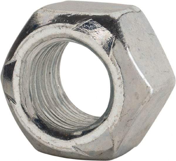 Value Collection - M16x2.00 Metric Coarse Grade 8 Hex Lock Nut with Distorted Thread - 14mm High, Zinc-Plated Finish - All Tool & Supply