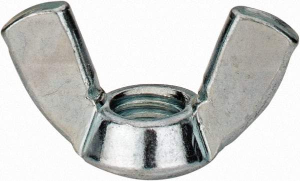 Value Collection - M10x1.50, Zinc Plated, Iron Standard Wing Nut - 4.6mm Wing Span, 23mm Wing Span - All Tool & Supply