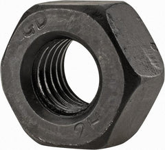 Value Collection - M18x2.50 Metric Coarse Steel Right Hand Heavy Hex Nut - 32.95mm Across Flats, 18mm High, Uncoated - All Tool & Supply