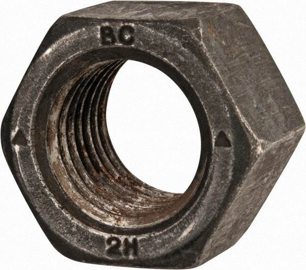 Value Collection - M22x2.50 Steel Right Hand Heavy Hex Nut - 39.55mm Across Flats, 23mm High, Uncoated - All Tool & Supply