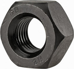 Value Collection - M24x3.00 Steel Right Hand Heavy Hex Nut - 45.2mm Across Flats, 24mm High, Uncoated - All Tool & Supply