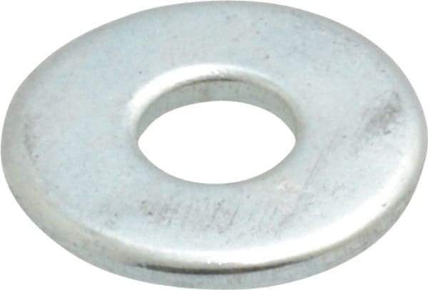 Value Collection - M4 Screw, Steel Fender Flat Washer - 4.3mm ID x 12mm OD, 1mm Thick, Zinc-Plated Finish - All Tool & Supply