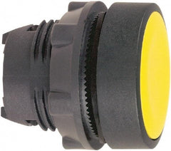 Schneider Electric - 22mm Mount Hole, Flush, Pushbutton Switch Only - Round, Yellow Pushbutton, Nonilluminated, Momentary (MO) - All Tool & Supply