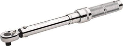 Paramount - 3/8" Drive Micrometer Type Ratchet Head Torque Wrench - 5.4 N/m to 27 N/m Torque, 12" OAL, 1 Ft/Lb Graduation - All Tool & Supply