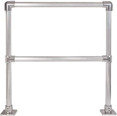 Hollaender - 4' Long x 42" High, Aluminum Straight Railing - 1.9" Pipe, Includes 2 Sub Assembled Posts, 2 Horizontal Rails, Bag with 2 Flanges, Instructions, Assembly Tool - All Tool & Supply