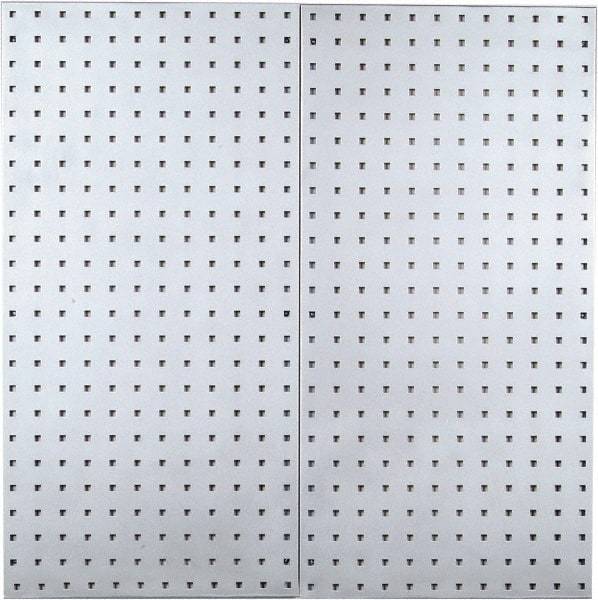 Triton - 18" Wide x 36" High Peg Board Storage Board - 2 Panels, Stainless Steel, Silver - All Tool & Supply