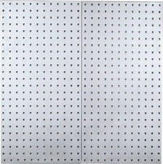 Triton - 18" Wide x 36" High Peg Board Storage Board - 2 Panels, Stainless Steel, Silver - All Tool & Supply