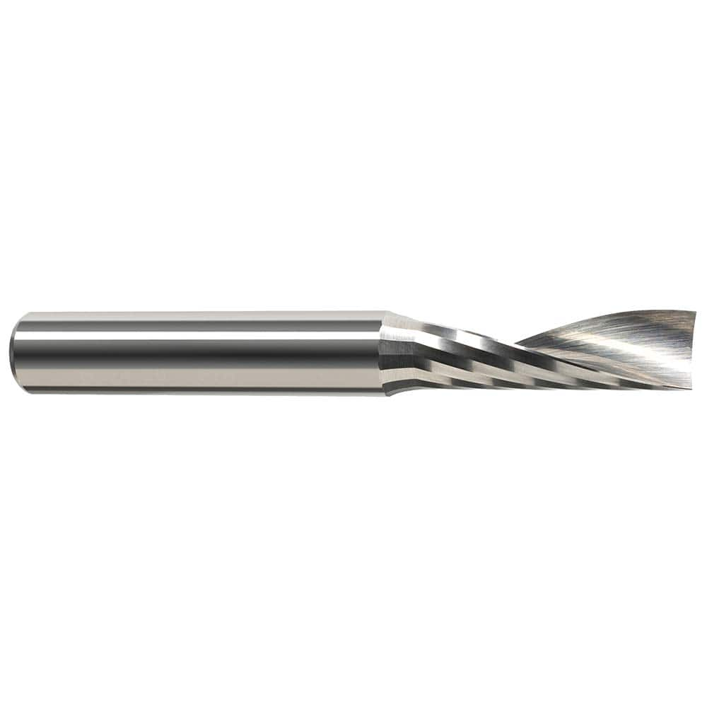 Harvey Tool - 1/16", 0.186" LOC, 1/8" Shank Diam, 1-1/2" OAL, 1 Flute Solid Carbide Square End Mill - Exact Industrial Supply