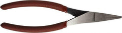 Paramount - 8" OAL, 1-9/16" Jaw Length x 5/8" Jaw Width, Duckbill Pliers - Serrated Jaw, Plastic Dipped Handles - All Tool & Supply