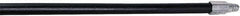 Rubbermaid - 60 x 1-1/16" Wood Handle for Push Brooms - Threaded Connection, Black - All Tool & Supply