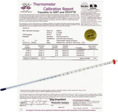 H-B Instruments - -20 to 110°C, Organic Filled Precision Thermometer - 12 Inch Immersion Length - All Tool & Supply