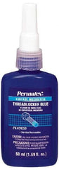 Permatex - 50 mL Bottle, Blue, Medium Strength Liquid Threadlocker - Series 243, 24 hr Full Cure Time, Hand Tool Removal - All Tool & Supply