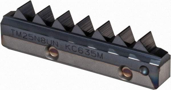 Kennametal - 8 TPI, Internal Thread, UN Standard, TM25 KC635M Grade Thread Mill Insert - Carbide, TiAlN Coating - All Tool & Supply