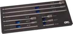 OTC - 1/4, 3/8 & 1/2" Drive Socket Extension Set - 9 Pieces, Includes 2, 6, 12" Lengths - All Tool & Supply