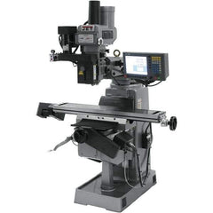 Jet - 9" Table Width x 49" Table Length, Variable Speed Pulley Control, 3 Phase Knee Milling Machine - R8 Spindle Taper, 3 hp - All Tool & Supply