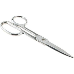 Heritage Cutlery - 3" LOC, 9-1/8" OAL Chrome Plated Heavy Duty Scissors/Shears - Left Hand, Metal Straight Handle - All Tool & Supply