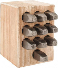 C.H. Hanson - 10 Piece, 1/4" Character Steel Stamp Set - Double Digit Figures, Double Digits - All Tool & Supply