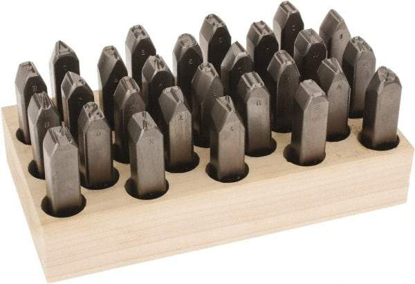 C.H. Hanson - 27 Piece, 5/8" Character Steel Stamp Set - Letters, Heavy Duty - All Tool & Supply