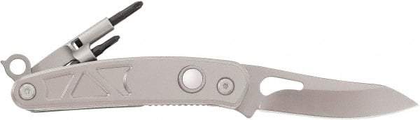 Coast Cutlery - 3" Blade, 7.2" OAL, Partially Serrated Multi-Blade Knife - 4.2" Closed Length, Stainless Steel - All Tool & Supply