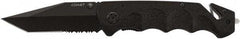 Coast Cutlery - 3-1/4" Blade, 8.12" OAL, Partially Serrated Multi-Blade Knife - 4.87" Closed Length, Aluminum - All Tool & Supply