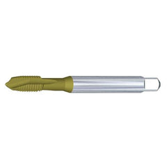 Kennametal - M16x1.00 Metric Fine, 3 Flute, Oxide Finish, Vanadium High Speed Steel Spiral Point Tap - Plug Chamfer, Right Hand Thread, 100mm OAL, 21mm Thread Length, 12mm Shank Diam, 6H Class of Fit, Series T820 - Exact Industrial Supply