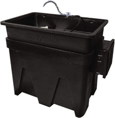 Graymills - Free Standing Water-Based Parts Washer - 30 Gal Max Operating Capacity, HDPE Tank, 43" Long - All Tool & Supply