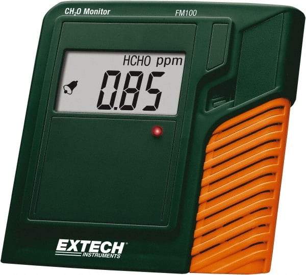 Extech - Audible, Visual Alarm, LCD Display, Formaldehyde Monitor - Monitors Formaldehyde, 0 to 50°C Working Temp, CE Listed - All Tool & Supply