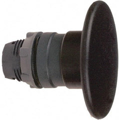 Schneider Electric - 22mm Mount Hole, Extended Mushroom Head, Pushbutton Switch Only - Round, Black Pushbutton, Nonilluminated, Momentary (MO) - All Tool & Supply