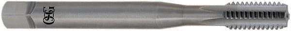 OSG - M1.7x0.35 Metric Coarse 3 Flute Bright Finish Solid Carbide Straight Flute Machine Tap - Bottoming, Right Hand Thread, 36mm OAL, 11mm Thread Length, H3 Limit, Oversize - Exact Industrial Supply