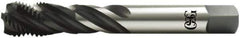 OSG - M33x3.50 Metric Coarse 5 Flute Modified Bottoming Spiral Flute Tap - Vanadium High Speed Steel, Oxide Finish, Right Hand Flute, Right Hand Thread, D10, Series 13117 - All Tool & Supply