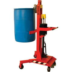 Wesco Industrial Products - 1,100 Lb Load Capacity, 30, 55 & 85 Gal Drum Grab - 41" Wide x 66" High, 4 Steel Wheels - All Tool & Supply