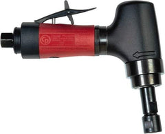 Chicago Pneumatic - 1/4" Collet, Angle Handle, Air Angle Die Grinder - 20,000 RPM, Rear Exhaust, 8.25 CFM, 0.7 hp, 90 psi, 1/4 BSP Inlet - All Tool & Supply