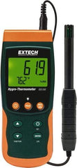 Extech - 32 to 122°F, 5 to 95% Humidity Range, Thermo-Hygrometer - 3% Relative Humidity Accuracy - All Tool & Supply