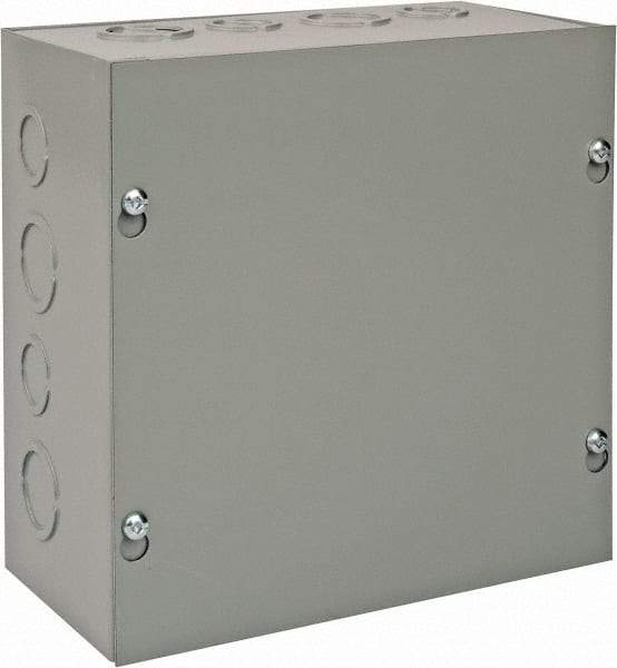 nVent Hoffman - Steel Junction Box Enclosure Screw Flat Cover - NEMA 1, 8" Wide x 8" High x 4" Deep - All Tool & Supply