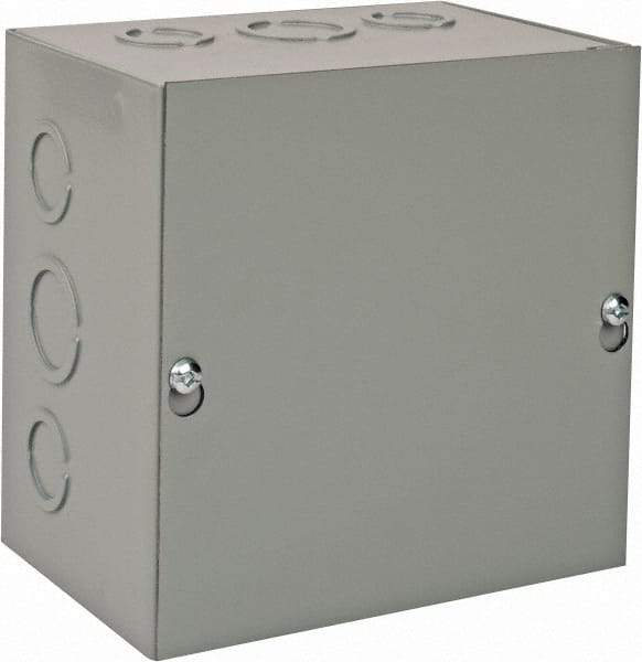 nVent Hoffman - Steel Junction Box Enclosure Screw Flat Cover - NEMA 1, 6" Wide x 6" High x 4" Deep - All Tool & Supply