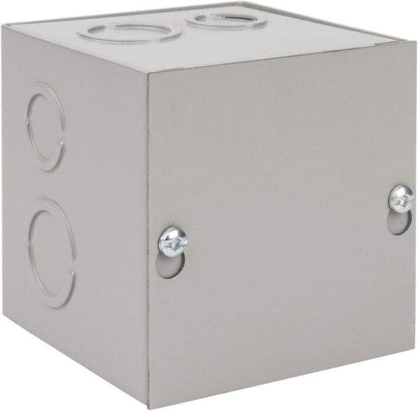 nVent Hoffman - Steel Junction Box Enclosure Screw Flat Cover - NEMA 1, 4" Wide x 4" High x 4" Deep - All Tool & Supply