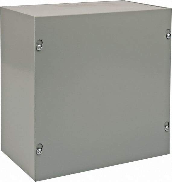 nVent Hoffman - Steel Junction Box Enclosure Screw Flat Cover - NEMA 1, 10" Wide x 10" High x 6" Deep - All Tool & Supply